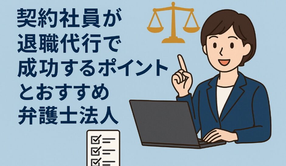 契約社員が退職代行で成功するポイントとおすすめ弁護士法人