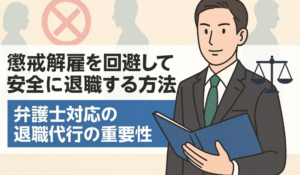 懲戒解雇を回避して安全に退職する方法|弁護士対応の退職代行の重要性