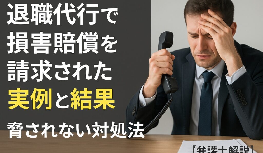 退職代行で損害賠償を請求された実例と結果