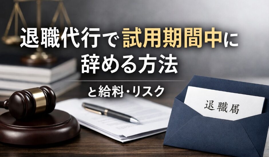 退職代行で試用期間中に辞める方法と給料・リスク
