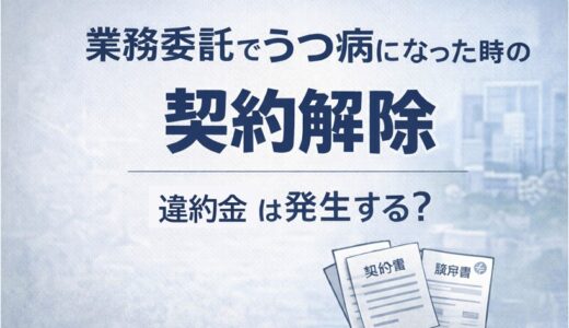 業務委託でうつ病になった時の契約解除｜違約金は発生する？