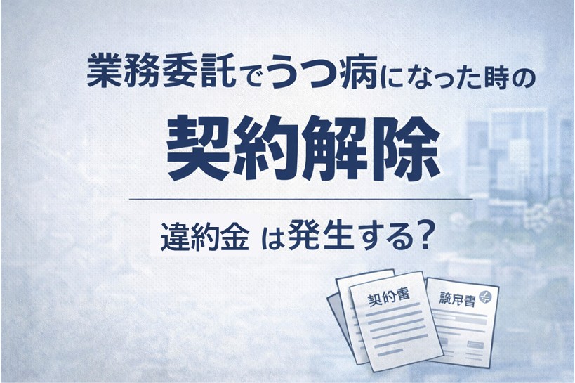 業務委託でうつ病になった時の契約解除｜違約金は発生する？