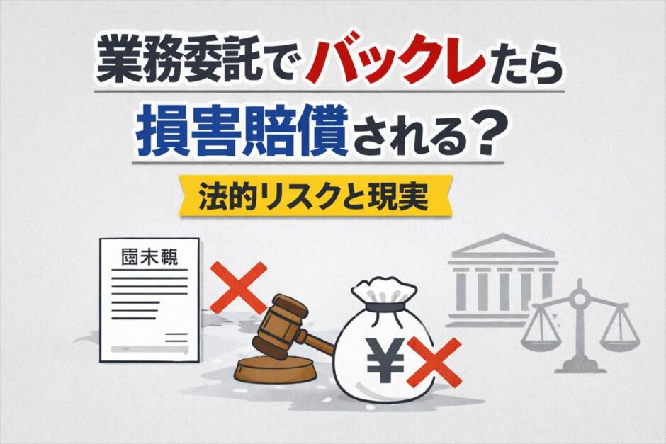 業務委託でバックレたら損害賠償される？法的リスクと現実