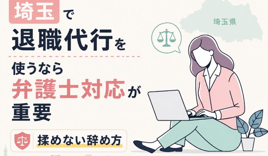埼玉で退職代行を使うなら弁護士対応が重要｜揉めない辞め方