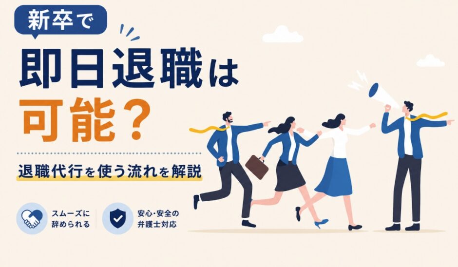 新卒で即日退職は可能？退職代行を使う流れを解説