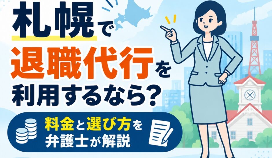 札幌で退職代行を利用するなら？料金と選び方を弁護士が解説